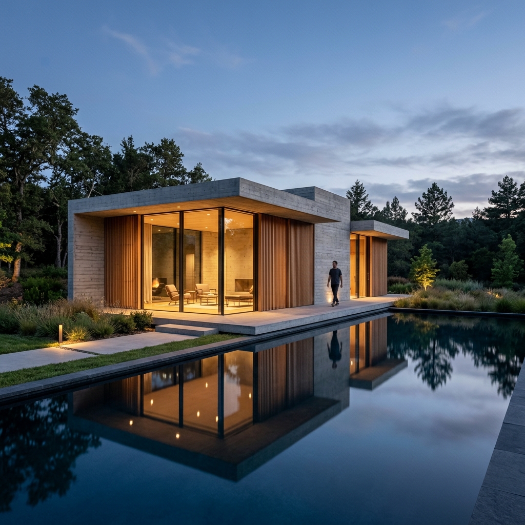 Aditya Saini Architects — Minimalist Pavilion & Pool